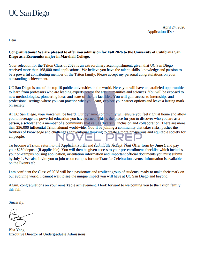 Novel Prep student college offer 06
