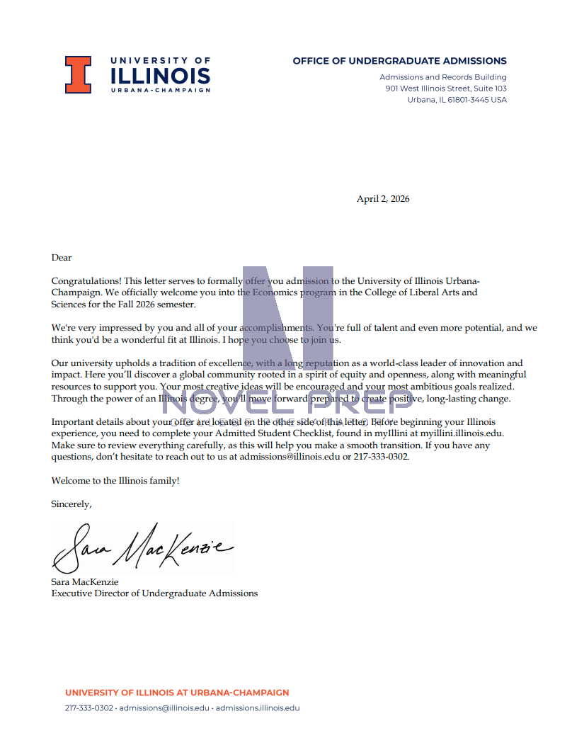 Novel Prep student college offer 08