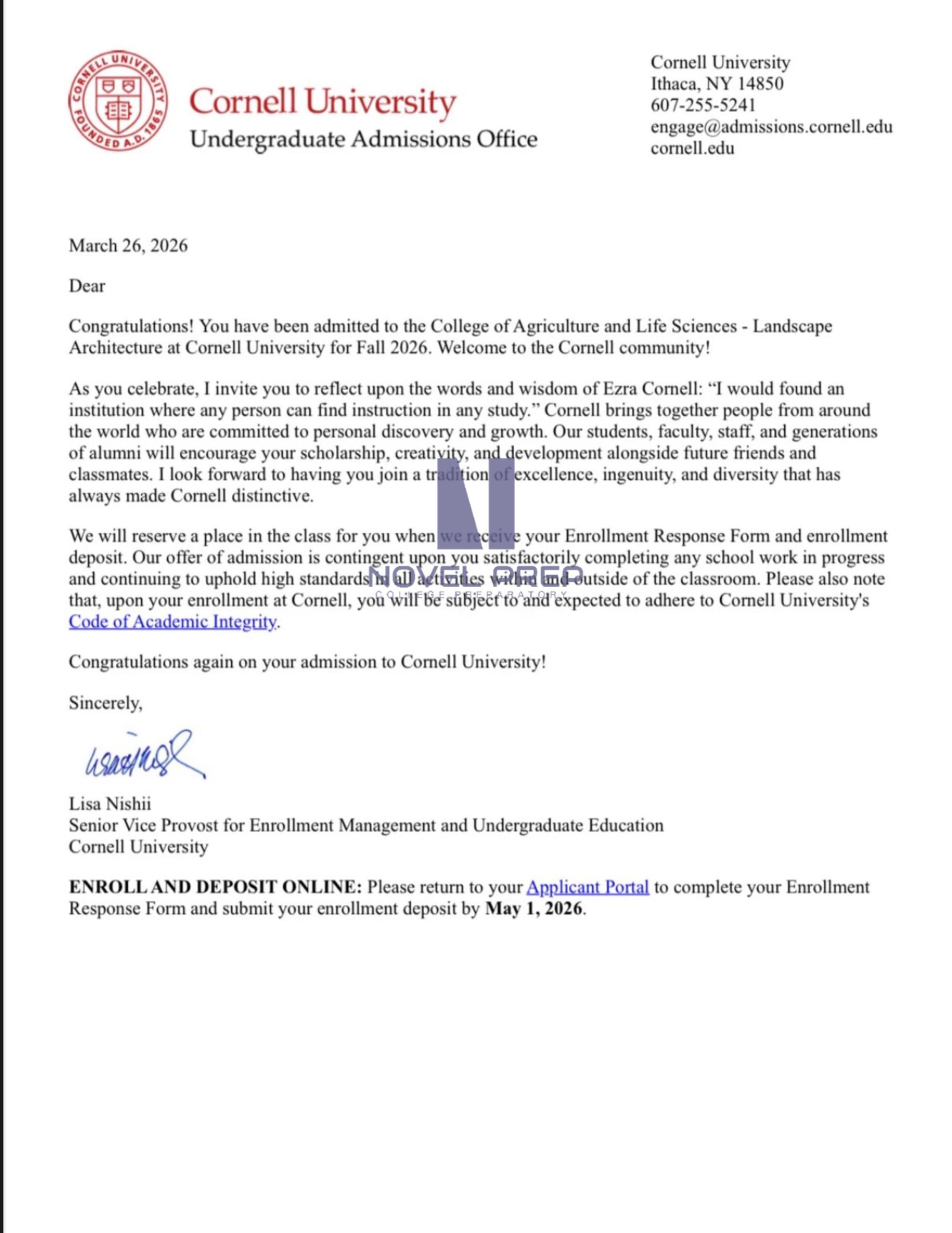Novel Prep student college offer 04